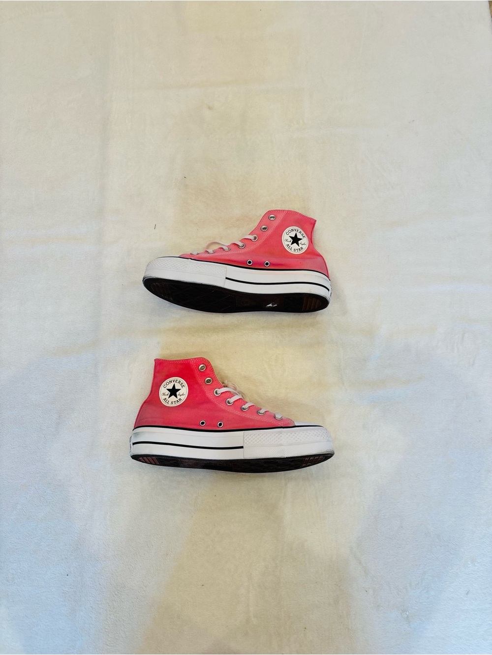 Converse Women’s Light Pink High-Top Platform Sneakers size 10
